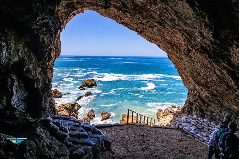 View from inside a Pinnacle Point cave to the ocean